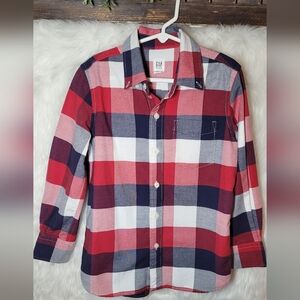 GAP Multicolor Plaid Button-Up Shirt